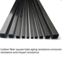 Ống sợi Carbon ống vuông 2 2.5 3 4 5 6 MM Ống Carbon Mô hình hàng không Ống Carbon gia cố Thanh ống Carbon Ống vuông Carbon