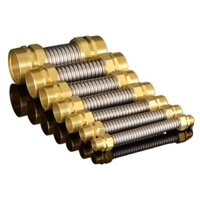 Ống sóng điều hòa trung tâm bằng thép không gỉ 304 DN15 / 20 / 25 / 32 Dây ngoài đôi Đầu đồng Ống kim loại 20 / 25 / 32mm [BY-HY]