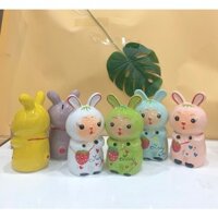 Ống sứ thỏ deo túi cute dễ thương đáng yêu Bát Tràng-Lợn Đất -Heo sứ-Ống đựng tiền LiLy Decor Home