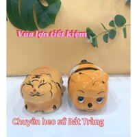 Ống sứ Tiết Kiệm Bát Tràng-Lợn Đất-heo sứ đựng tiền ong hổ vàng cho bé yêu- Ống sứ Vua Lợn Tiết Kiệm