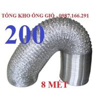 Ống sun bạc hút mùi co giãn phi 200