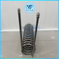 Ống trao đổi nhiệt ruột gà titan 3 HP, lõi ống bầu lạnh titan công suất 3 HP - VŨ TẤN TITANIUM