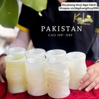 Ống trúc, lọ trúc đựng bút viết để bàn siêu đẹp đá ngọc pakistan - cao 10cm đường kính 8cm
