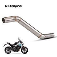 Ống xả xe máy bằng thép không gỉ Midpipe cho ống xả CFMoto NK400 NK650 Ống liên kết giữa Kết nối với bộ giảm thanh 51mm