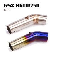 Ống xả xe máy bằng thép không gỉ Midpipe cho Suzuki GSX-R600 / 750 K11 Ống xả giữa liên kết kết nối với bộ giảm thanh 51mm