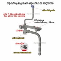 Ống xiphong thoát nước chậu rửa bát,ống thoát to Phi50, chịu nhiệt, ngăn mùi hiệu quả.