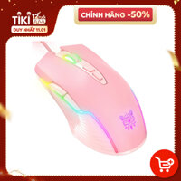 ONIKUMA CW905 USB Wired Gaming Mouse RGB LED Light Chuột thể thao điện tử Chuột quang có thể điều chỉnh 6400DPI - Hồng