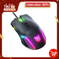 ONIKUMA CW905 USB Wired Gaming Mouse RGB LED Light Chuột thể thao điện tử Chuột quang có thể điều chỉnh 6400DPI - Đen