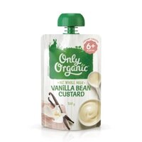 ONLY ORGANIC Váng sữa vị đậu, vani và sữa trứng 120g (6M+) – Gói – Gói