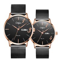 Onlyou Couple Lovers Wrist Watches with Japan Quartz Movement Ultra-Thin Waterproof-2ps