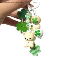 Ons 1 Người Yêu May Mắn Khóa Chìa Khóa Di Động Mặt Dây Chuyền Rilakkuma Bốn Lá Cỏ Ba Lá Series Móc Khóa Túi Trang Trí Quà Tặng Sinh Nhật Tại