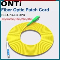 Onti Simplex Single Mode SC / APC-LC / UPC Jumper sợi quang 1m / 3m / 5m / 10m / 20m / 30m G652D Dây nối sợi quang 2.0mm PVC Ja