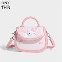 Onxthin Túi Đeo Vai Đơn, Túi Đeo Ngang Màu Hồng Phong Cách Trái Tim, Thời Trang Tối Giản Sanrio Hello Kitty Ví Đựng Tiền Xu Nữ Bé Gái