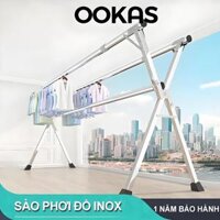 OOKAS Giá Treo Quần Áo Inox Sào phơi đồ dạng giá phơi gấp gọn-160cm/200cm/240cm