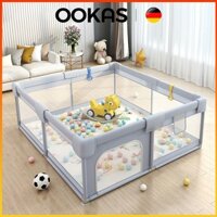 OOKAS  Quây bóng cho bé Nhà banh khungĐi kèm 50 quả bóng, chất liệu an toàn, đai vải dày dặn, khung inox