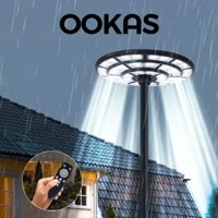 OOKAS UFO Đèn Led năng lượng mặt trời  Điều khiển từ xađèn sân vườn chống nước