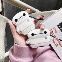 Ốp Airpods 1/2, Airpods Pro silicon 3D Big hero 6 Baymax cao cấp