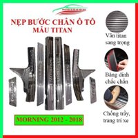 Ốp bậc cửa nẹp bước chân TITAN ô tô Morning 2012-2020 chống trầy bảo vệ xe
