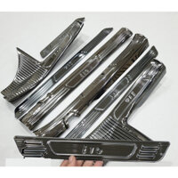 Ốp Bậc Cửa, Nẹp Bước Chân xe Grand I10 2021 2022 Mẫu Titan tặng kèm keo trợ dính