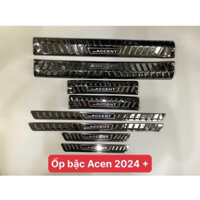 Ốp bậc cửa, nẹp bước chân xe Accent 2024-2025 vân titan hàng đẹp