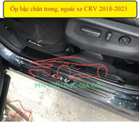 Ốp bậc cửa, nẹp bước chân trong, ngoài xe Honda CRV 2018 - 2023 Mẫu Carbon