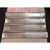 Ốp bậc trong theo xe Mazda CX8 inox.