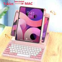 Ốp Bàn Phím Cho IPad Thế Hệ 11 2025 11 Inch Air 5 4 3 / Pro 11 10.5 / 10.2 Inch 10th 9th 8th 7th 6th 5th 360 Xoay Xoay Flip Smart Case Có Khe Cắm Bút Tự Động Đánh Thức Giấc Ngủ