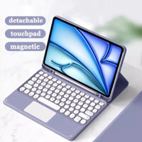 Ốp Bàn Phím Touchpad Cho iPad Air 6 (M2) 11 "9.7 10.2 10.9 7th 8th 9th 10th Thế Hệ Bàn Phím Bluetooth Chuột Bao Cho iPad Air 2 3 4 5 Pro 9.7 10.5 11