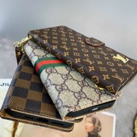 Ốp bao da nắp gập có dây đeo tiện lợi với các ngăn đựng thẻ như hình