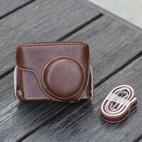 Ốp Bảo Vệ Canon G12 Bao Gồm Toàn Bộ Túi Máy Ảnh G11 Bao Da G10 Đế Không Cần Tháo Và Thay Thế Pin Nửa Bộ