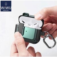 Ốp bảo vệ cho AP Pro , AP 3 2021 , AP 1 , 2 sạc không dây chính hãng Wiwu Mecha Case chống sốc , kèm móc khoá