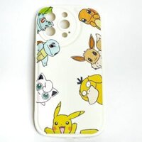 Ốp bảo vệ cho iPhone 14 Pro/Pro Max hình Pokemon màu trắng