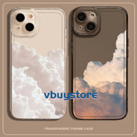 Ốp Bảo Vệ Cho Iphone 16 Pro Max Blue Sky White Cloud Clear Case Cho IPhone15promax Sáng Tạo Trong Suốt Cho Apple 14 Ip 13 Đơn Giản 12 Người Nổi Tiếng