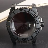 Ốp Bảo Vệ Đồng Hồ Cơ 40mm Có Lịch & Vòng Đá Sapphire Cho Seiko Nh35 Nh36 38 Eta 2824 Miyota 8215 28.5mm