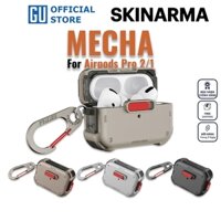 Ốp Bảo Vệ Skinarma MECHA Cho Airpods Pro 2/1 Thiết Kế Độc Đáo Có Khóa Cài Tặng Kèm Móc Đeo Zinc Alloy Chống Sốc Tốt