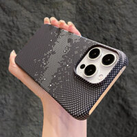 Ốp bảo vệ từ tính không khung họa tiết bầu trời đầy sao Kevlar dành cho doanh nghiệp IPhone 16 15 14 13 12 11 Pro Max Plus Vỏ nhựa cứng chống sốc.