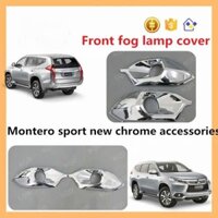 Ốp Bảo Vệ Viền Đèn Gầm Trước xe Mitsusbishi Pajero Sport 2017 2018 2019 2020