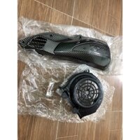 ốp bầu gió (pô e) +ốp quạt gió xe Vision 2014->2019(nhựa ABS các bon)