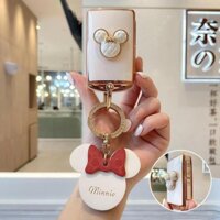 Ốp bọc chìa khoá ô tô Mazda 3 CX3 CX30 Mazda3 chìa vuông nhựa TPU đính đá nhân tạo sang trọng-Lưng Mickey