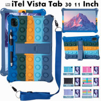 Ốp Bong Bóng Mềm Cho iTel Vista Tab 30 11 inch 2024 Đứng Máy Tính Bảng VistaTab 30 11 "Ốp Lưng Có Dây Đeo Vai Capa