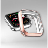 Ốp Case Bảo Vệ TPU Mạ Chrome Hoco Cho Apple Watch Series 4 5 6 SE Size 4044mm Hàng Chính Hãng - 44mm - Sand Pink