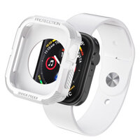 Ốp Case Chống Shock Chống Va Đập Carbon cho Apple Watch Series 4 5 6 SE 7 8 Size 40414445mm- Hàng chính hãng - 4041mm - Trắng