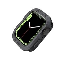 Ốp Case Chống Shock Chống Va Đập Carbon cho Apple Watch Series 4 5 6 SE 7 8 Size 40414445mm- Hàng chính hãng - 4445mm - Xám