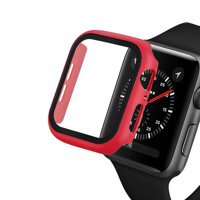 Ốp Case Thinfit &amp; Kính Cường Lực cho Apple Watch Series 4  Apple Watch Series 5 - Đỏ - 44mm