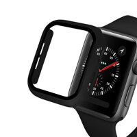 Ốp Case Thinfit &amp; Kính Cường Lực cho Apple Watch Series 4  Apple Watch Series 5 - Đen - 40mm
