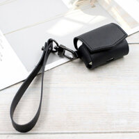 Ốp case vỏ bao đựng tai nghe không dây airpods 1 2 3 pro pro2 Đen Trơn Da thật