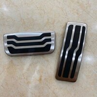 Ốp chân ga chân phanh Ford Ranger 2016 - 2023,Everest 2023- 2 chi tiết, chất liệu nhôm bọc cao su