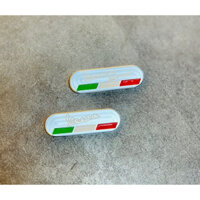ỐP CHE LỔ ỐC BAGA SAU BẠC LOGO VESPA SPRINT CỜ ITALY CNC, PRIMAVERA LX LXV S
