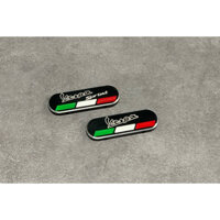 ỐP CHE LỔ ỐC BAGA SAU ĐEN LOGO VESPA SPRINT CỜ ITALY CNC, PRIMAVERA LX LXV S