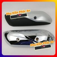 Ốp che ống pô xe Lead năm 2017 2018 2019 2020 2021 2022 2023 2024 2025 - pát bô cách nhiệt ống xả đen nhám xi inox crom